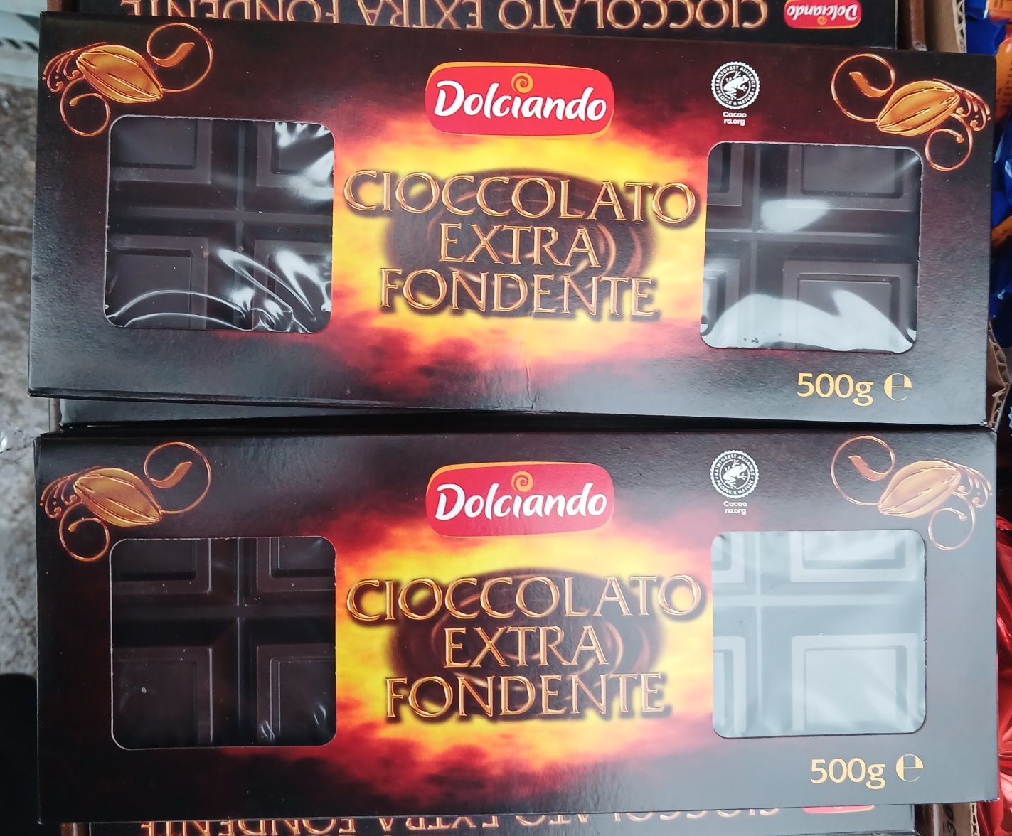 Шоколад экстрачерный Dolciando Cioccolato Extra Fondente 500 гр Итали