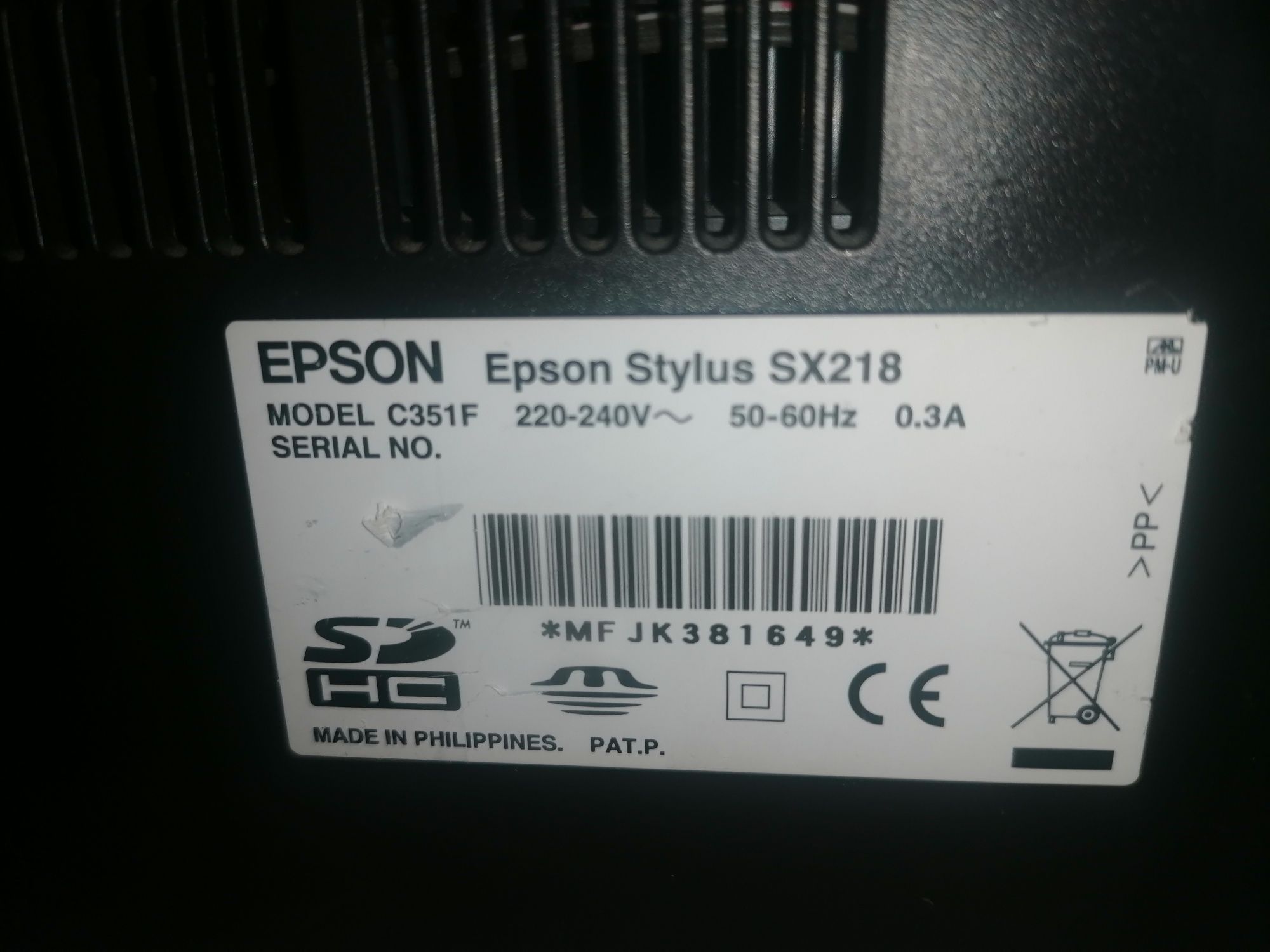 Urządzenie wielofunkcyjne EpsonSX218