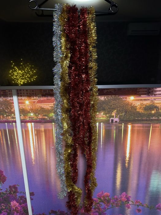 Новогодний дождик мишура разные