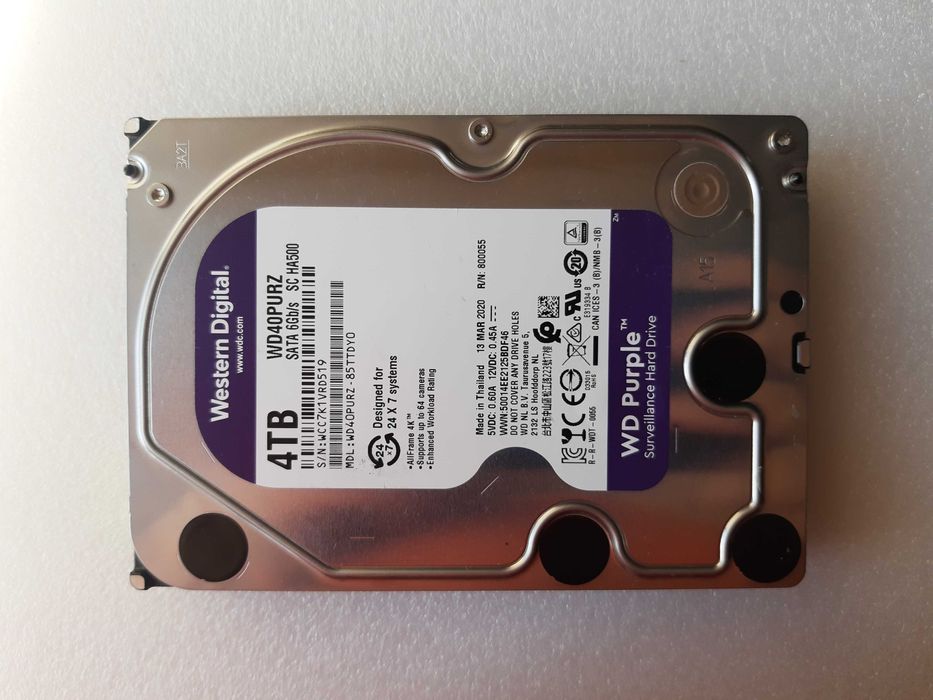 Жорсткий диск HDD 3.5" WD40PURZ 4 TB 5400 rpm