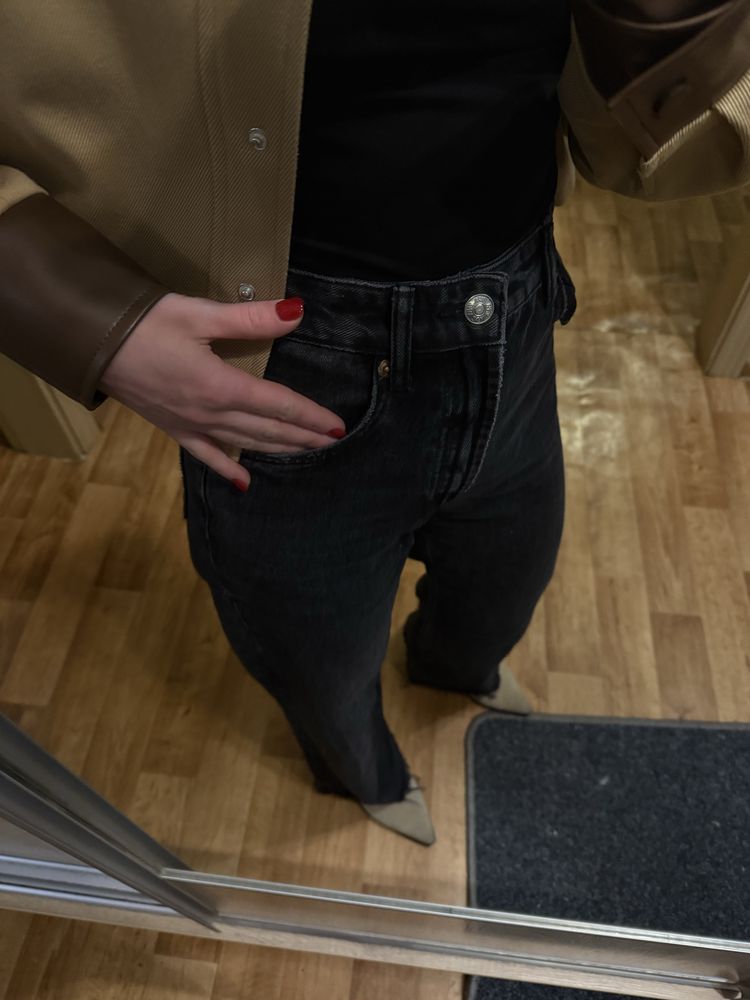 Джинси zara 32 чорні  для росту 159/165