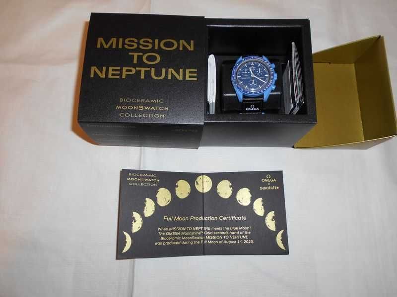 Moonswatch Misja do Neptuna Złoty bimber SO33N101-108