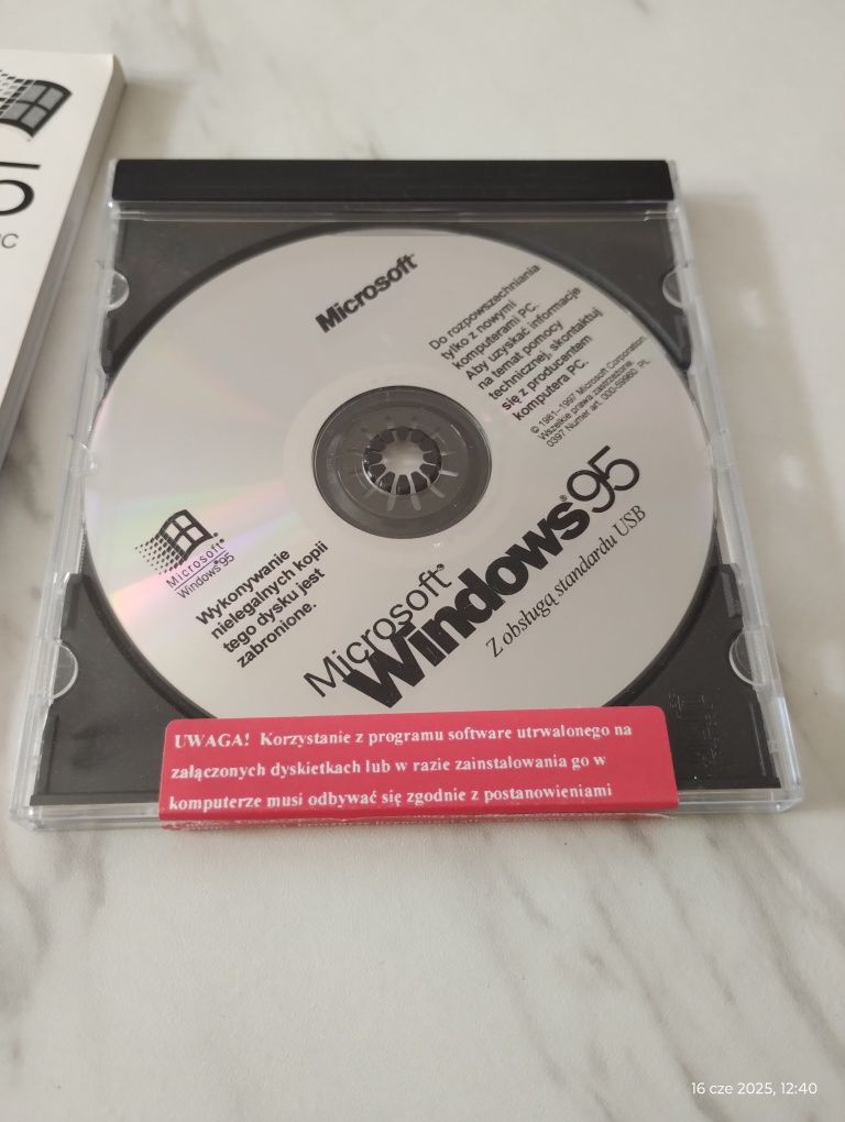 MS Windows95 Oryginalne oprogramowanie z PID i USB