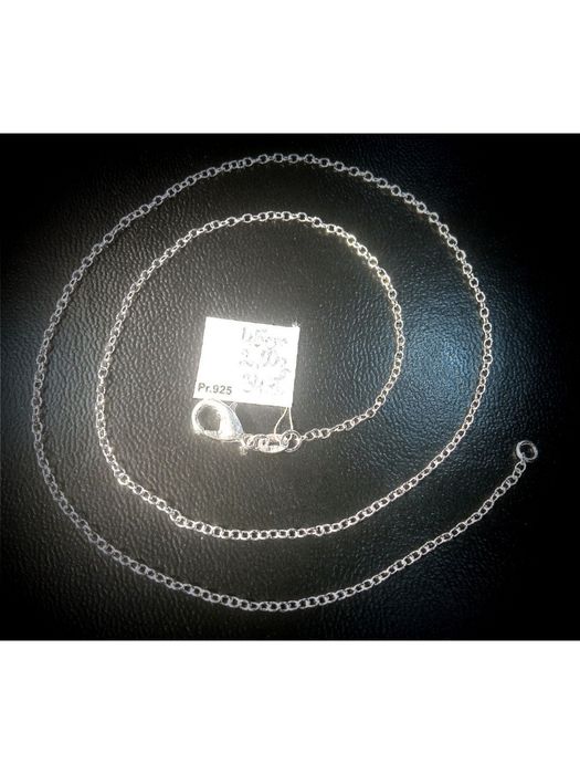 925 Nowy Przepiękny Uroczy i Czarujący Delikatny Łańcuszek Ankier 45cm