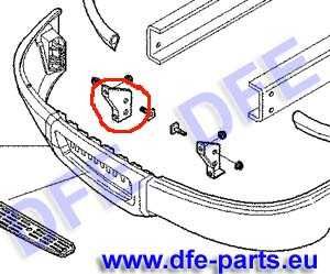 Wspornik zderzaka do Iveco Daily 2000→ 65C/70C, przód , prawy