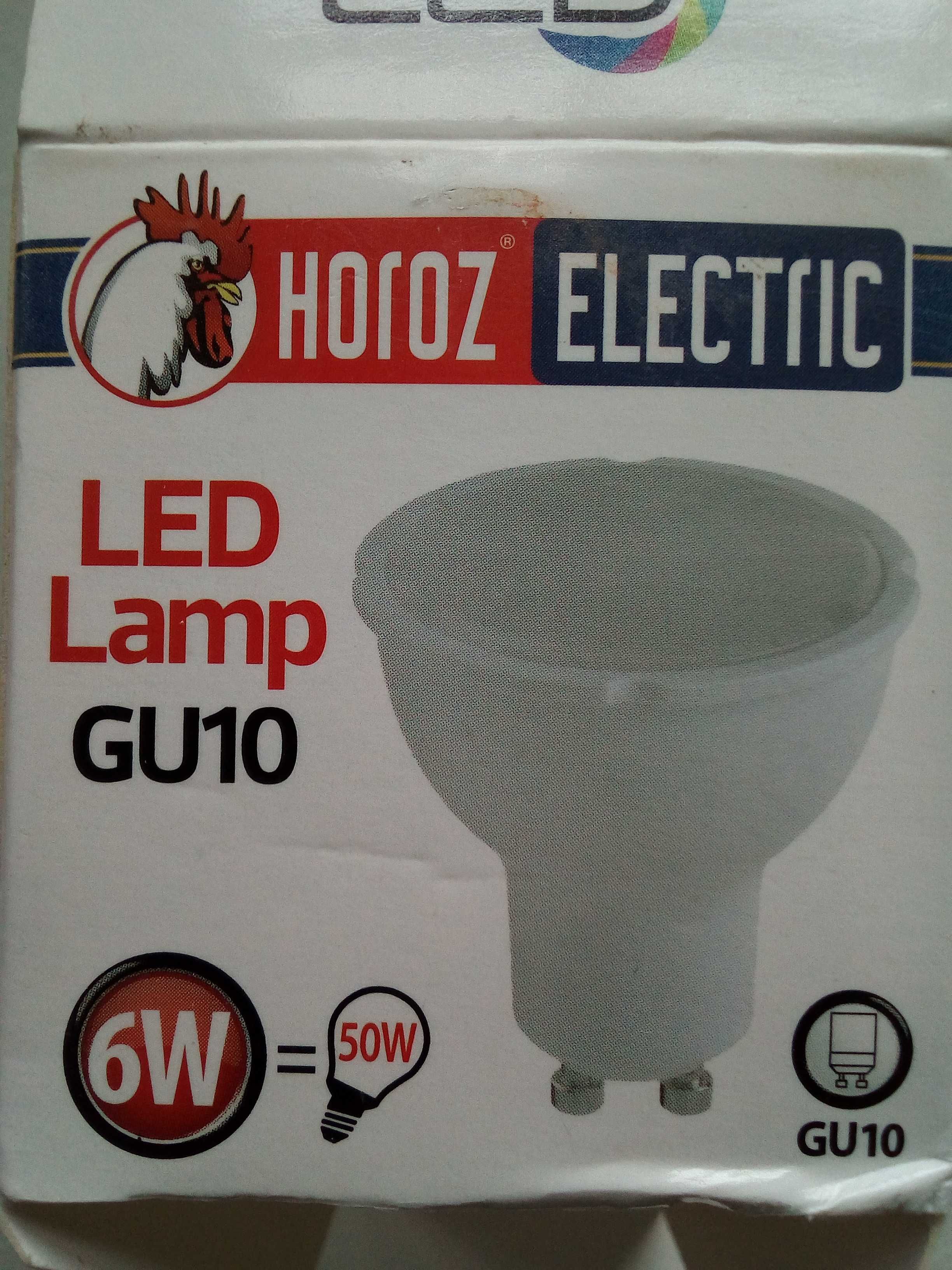 Лед лампочка GU 10 "Horoz electric" 6w 5 штук