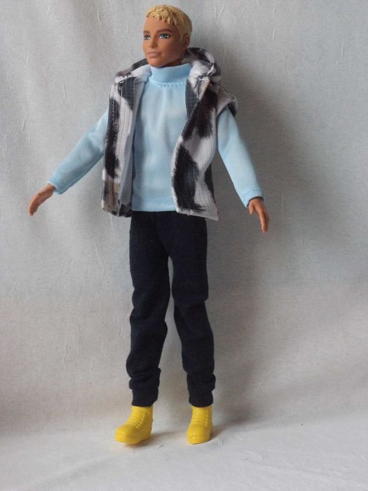 Ubranka dla lalki - Ken - Kamizelka, bluza, spodnie, buty !!!