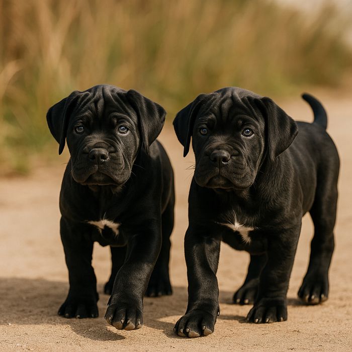 Чорний щенок Перс, 2 місяці. Оригінал Cane Corso від розплідника