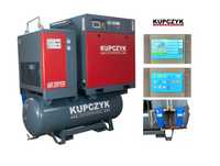 Kompresor Śrubowy 22KW 3360L/min Zbiornik 500L Osuszacz Filtry Kupczyk