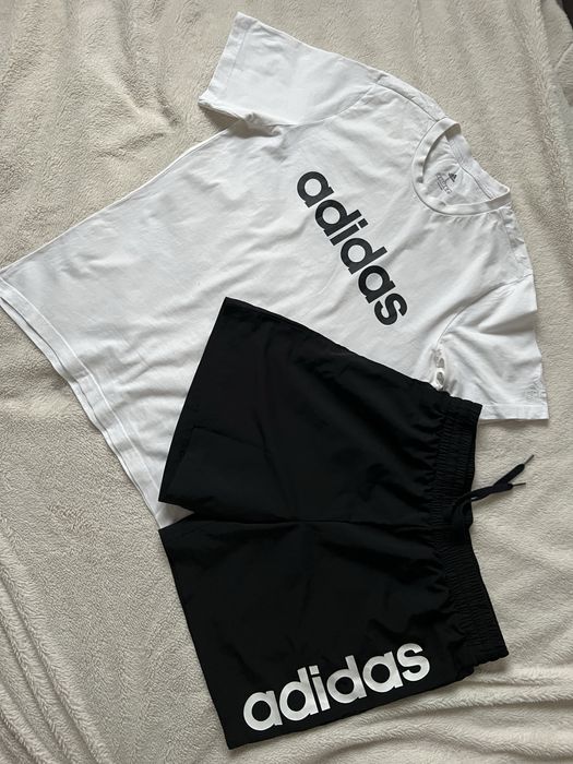 Komplet sportowy Koszulka bluzka spodenki Adidas męski komplet L