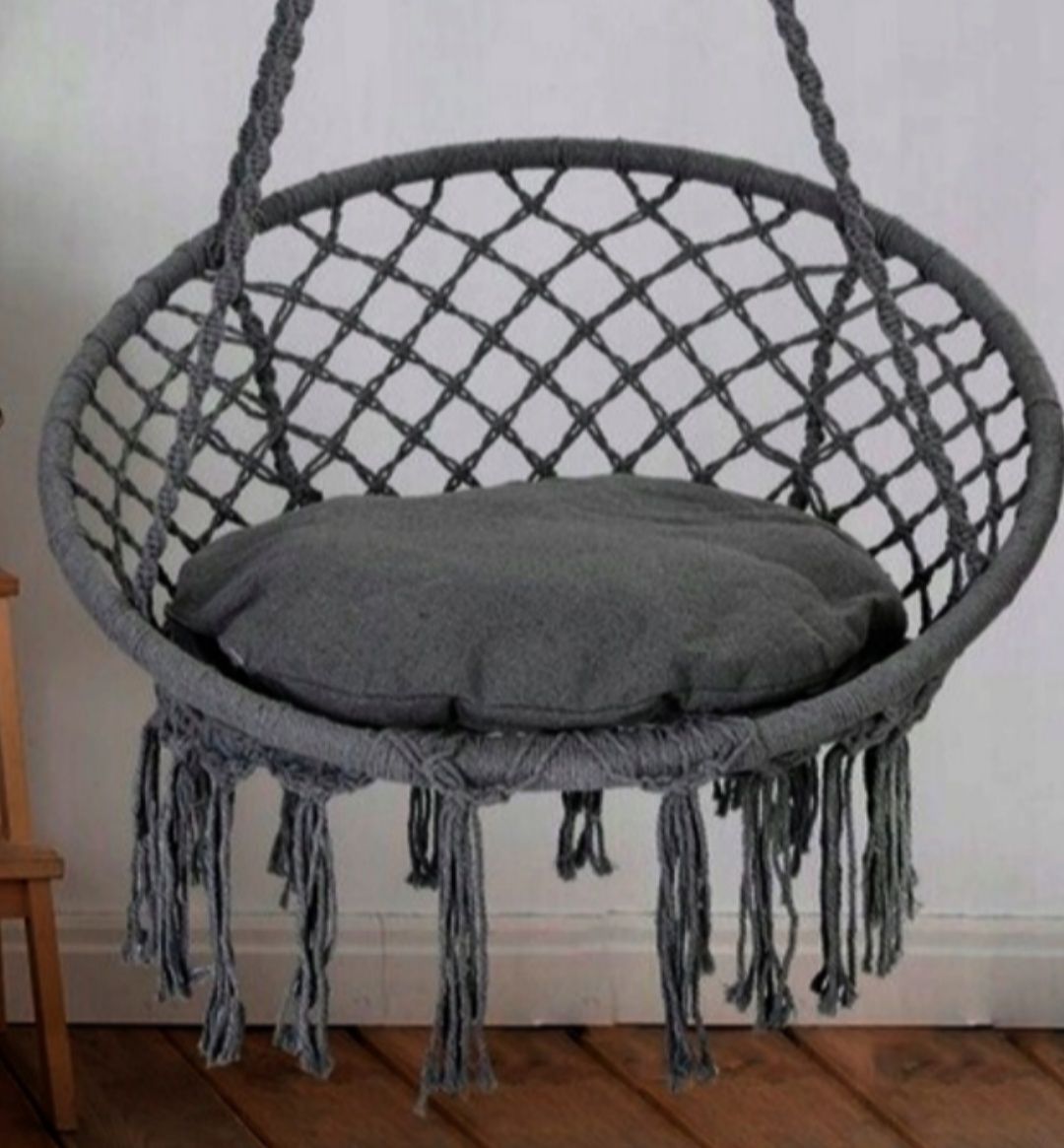 підвісна гойдалка садова з подушкою BOHO