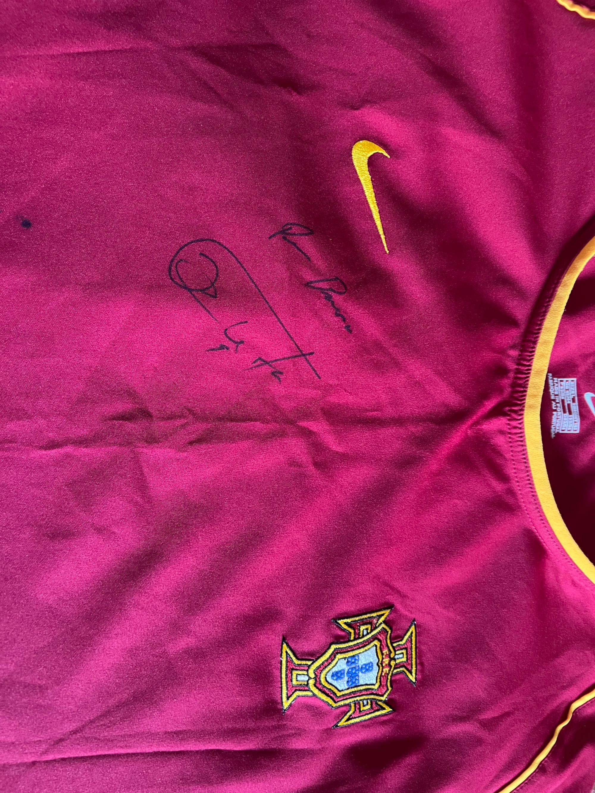 Pauleta camisola da selecao assinada autografada portugal