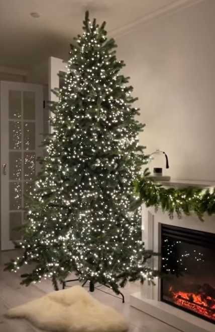 Гірлянда роса нитка 100м, 1000 led зелений провід, пульт, 220В