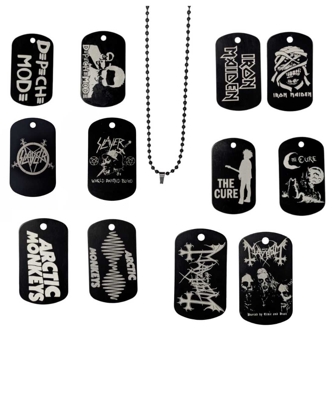 Підвіска жетон Depeche Mode Arctic Monkeys Iron Maiden Slayer The Cure