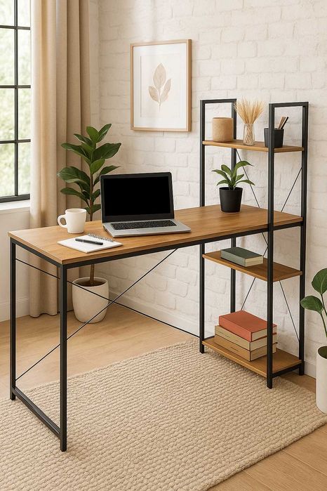 NOWE Biurko Gamingowe Metalowe Komputerowe Meble Szkolne Loft OKAZJA