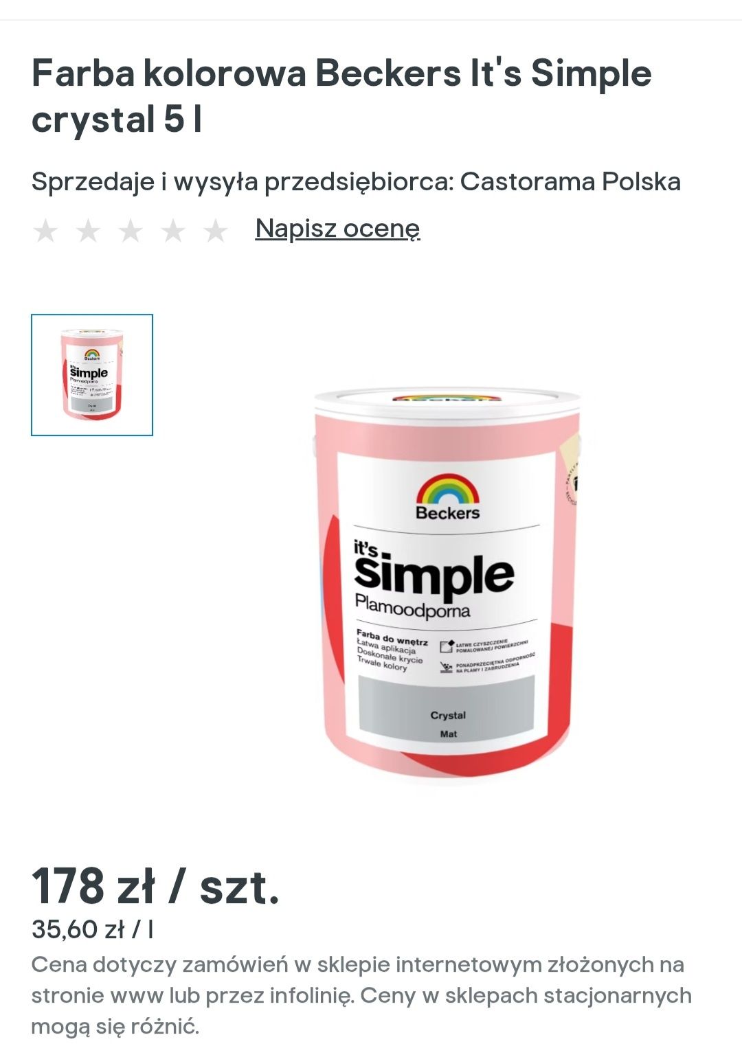 Farba kolorowa Beckers It's Simple crystal 5 l