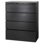 Komoda Malm Ikea, 4 szuflady, czarna