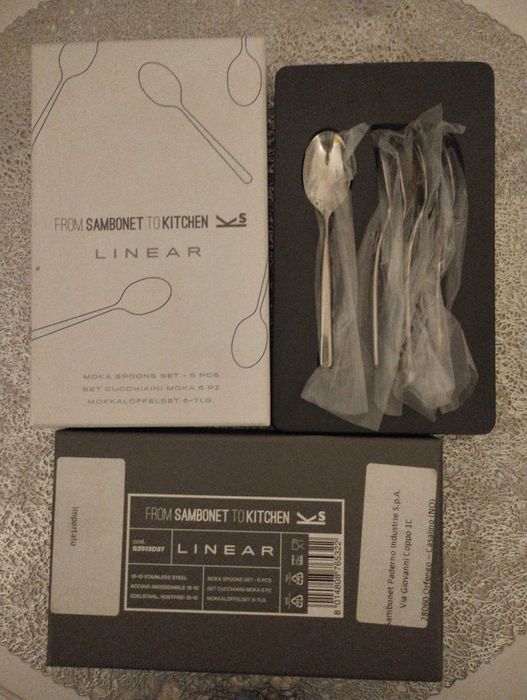 Чайные ложечки 6 штук фирмы LINEAR FROM SAMBONET TO KITCHEN