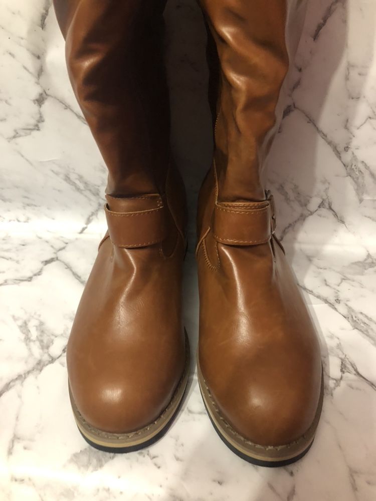 Kozaki camel karmelowe ocieplane nowe roz 39