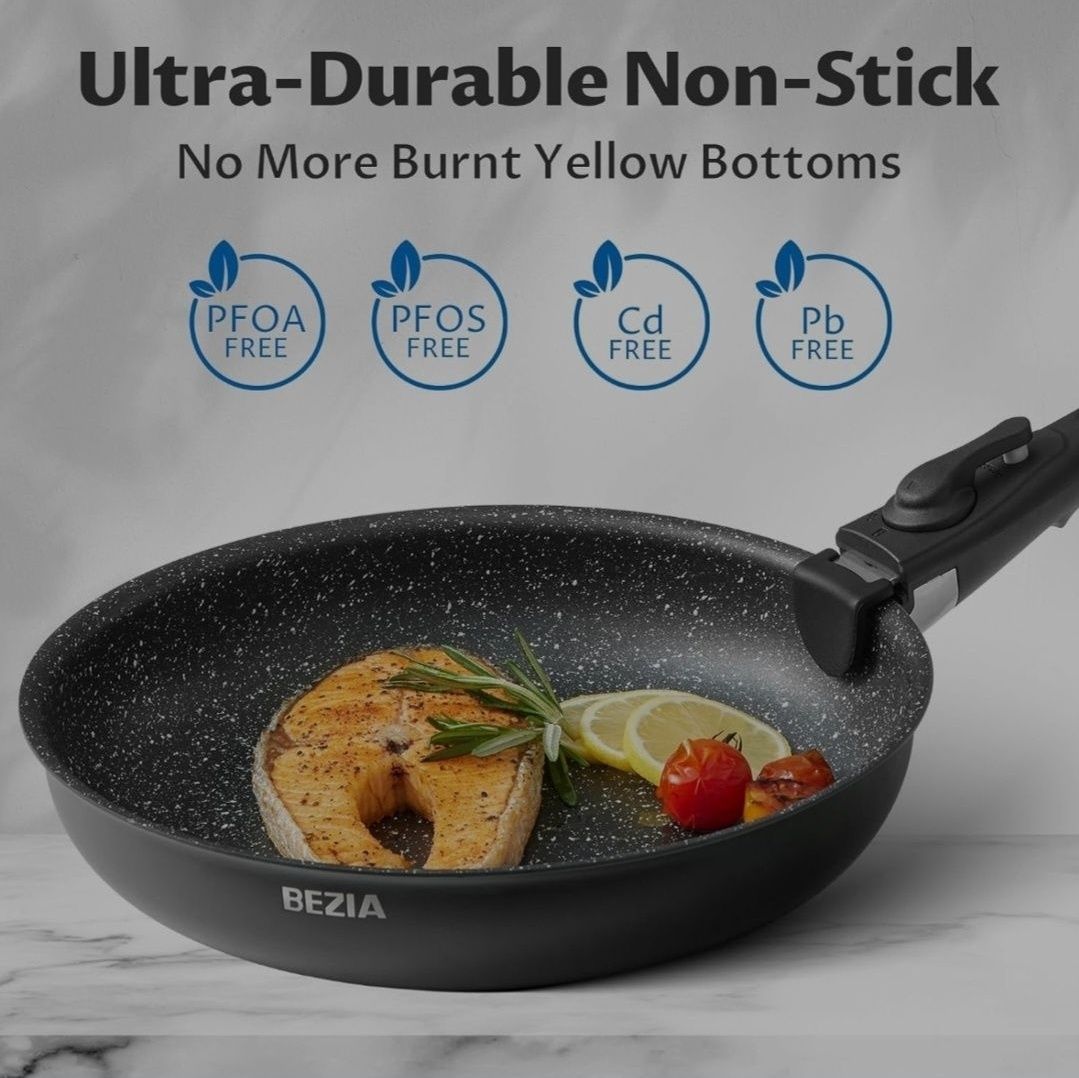 BEZIA N9113 garnki patelnie zestaw nieprzywierające Wok patelnia