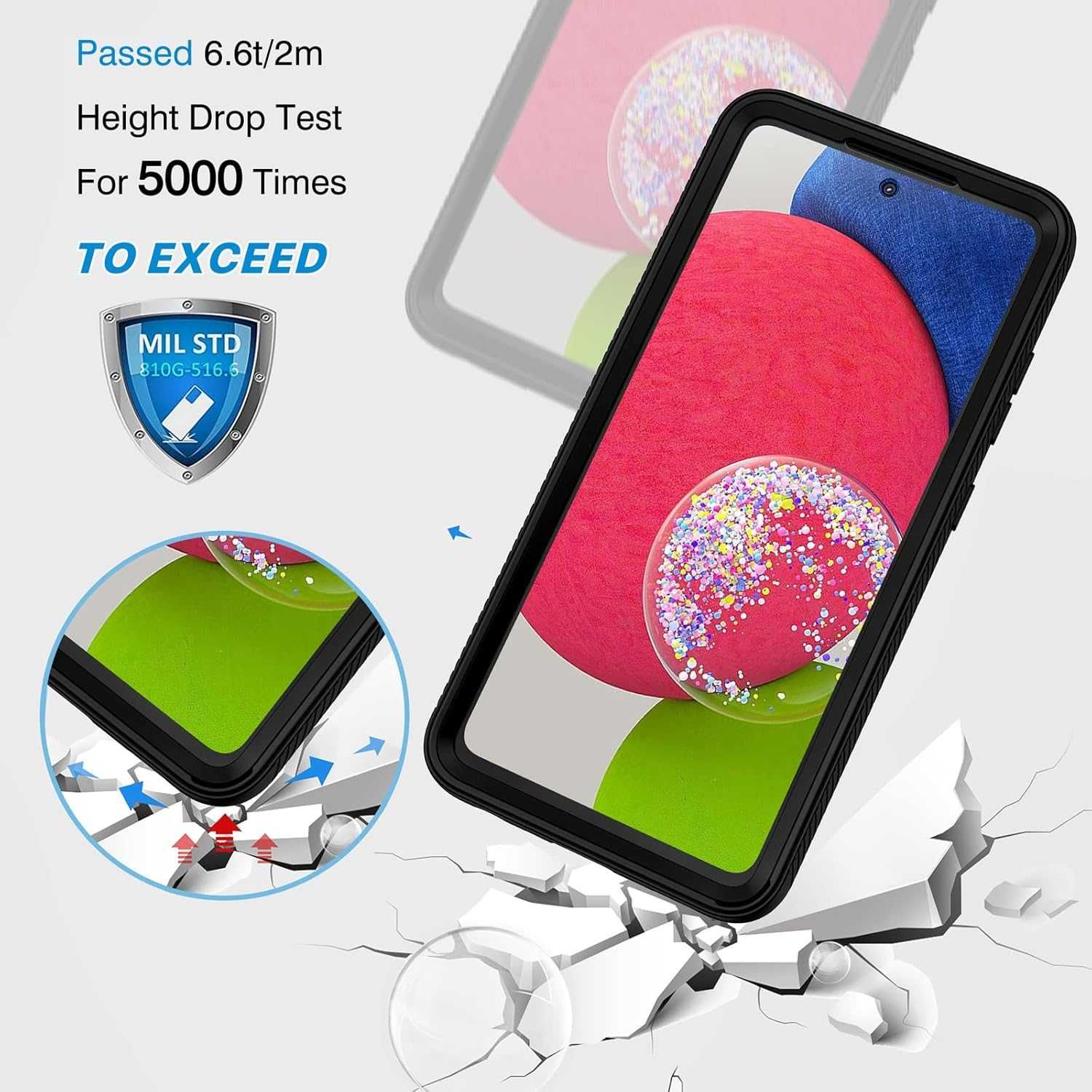 CENHUFO etui do Samsung Galaxy A52 / A52S 5G etui pancerne 360 mocne