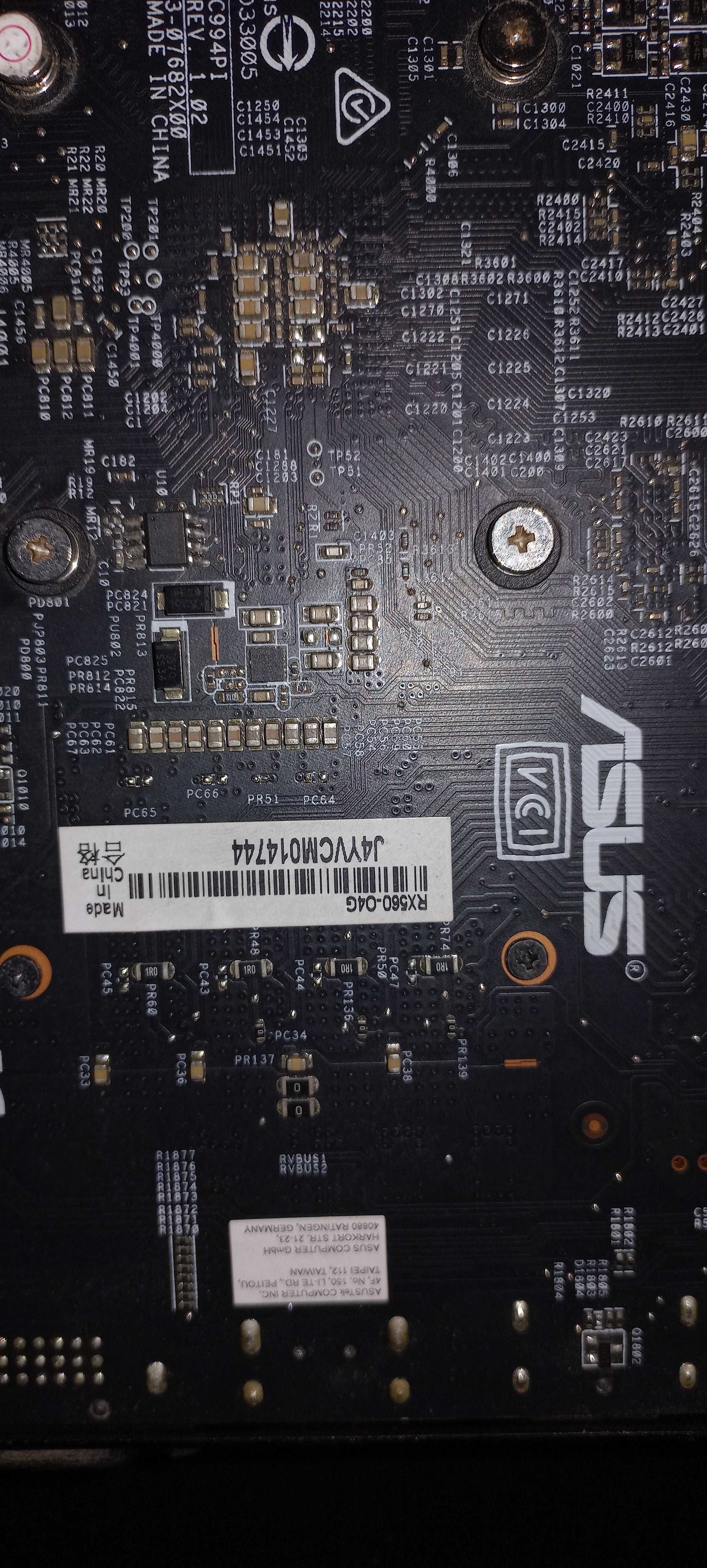 Placa gráfica Asus 4gb amd rx series