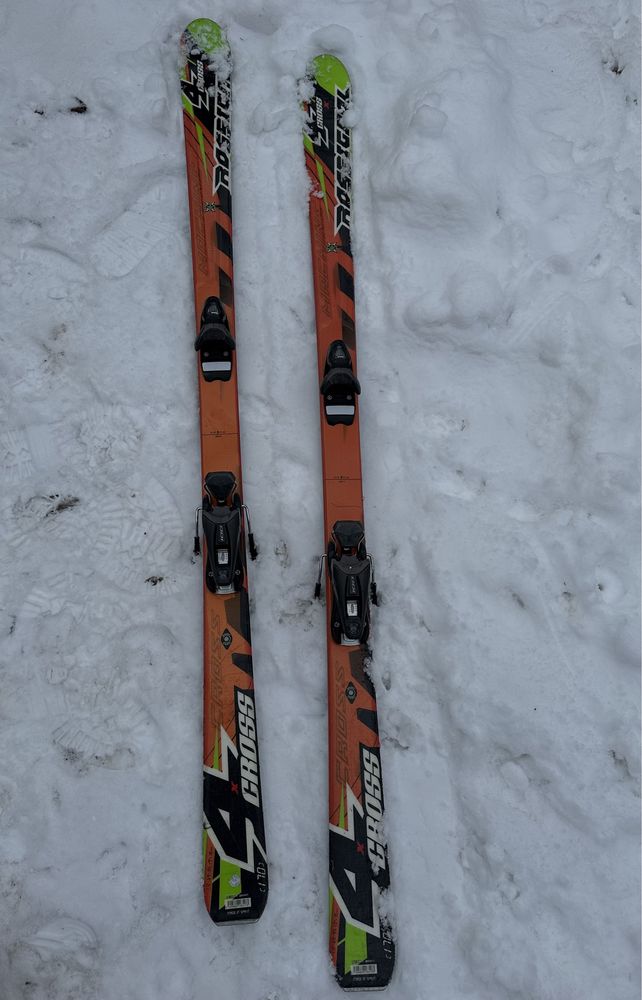 Лижі Rossignol 4cross з кріпленням+палки