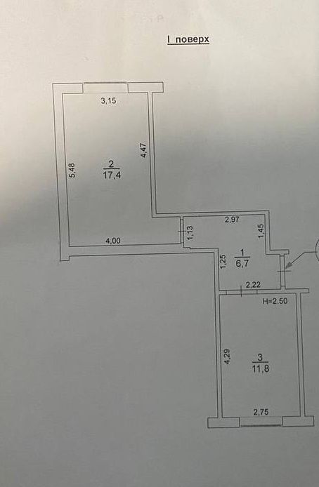 пос.Котовского, 1 комнатная квартира 36 кв.м.  Кирпичный дом, 1 этаж