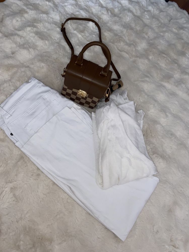 Белые джинсы белый костюм брюки