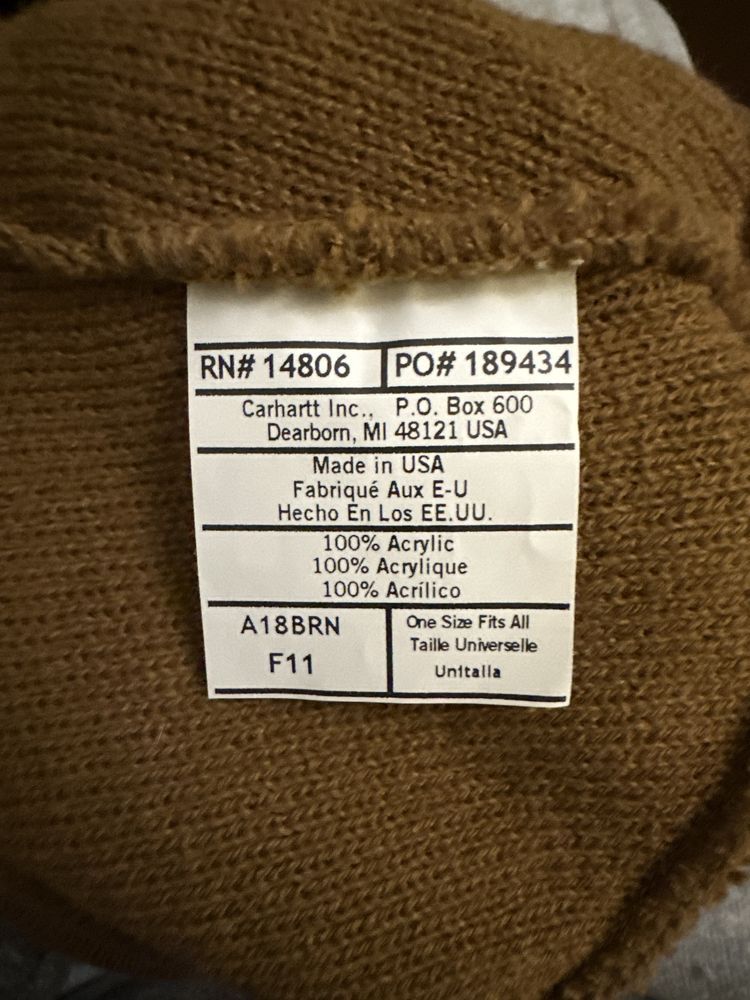 Шапка carhartt коричнева оригінал