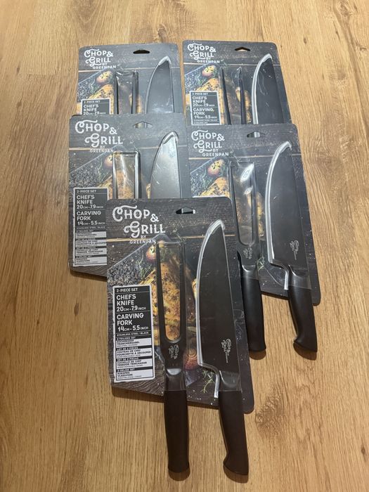 Zestaw 2-elementowy Nóż+Widelec do porcjowania