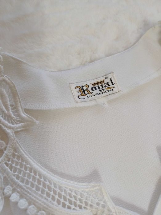 Biała bluzka damska rozmiar M na guziki vintage elegancka