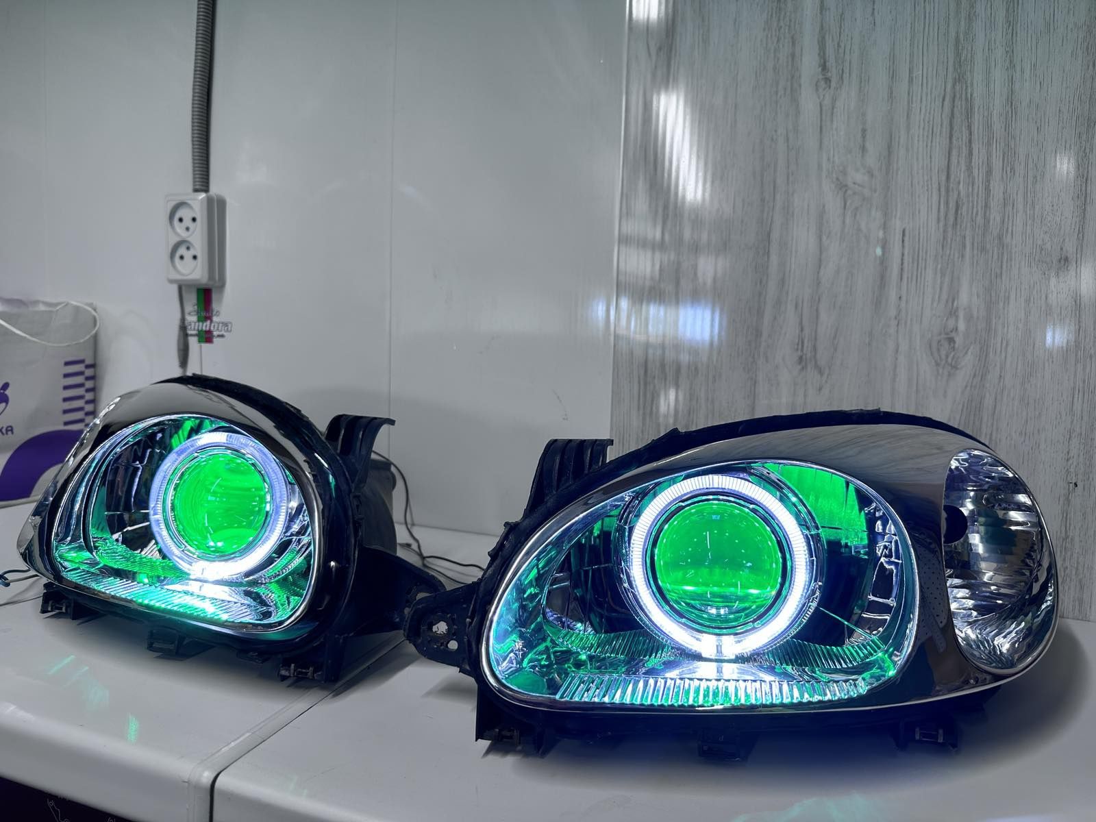 Стопы ланос  установка лінз LED лампи реле поворотів фары на ланос Led