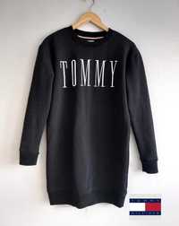 Tommy Hilfiger czarna sukienka dresowa bluza tunika