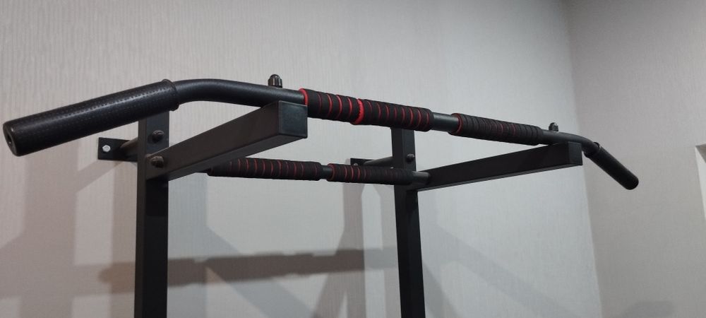 Шведська стінка з лавкою, брусами і штангою