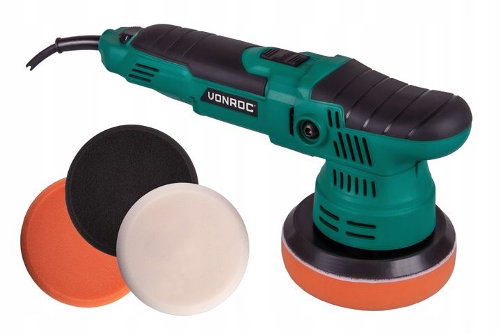 Polerka Mimośrodowa 650w - 125mm | 4 Tarcze Polerskie W Zestawie | Von