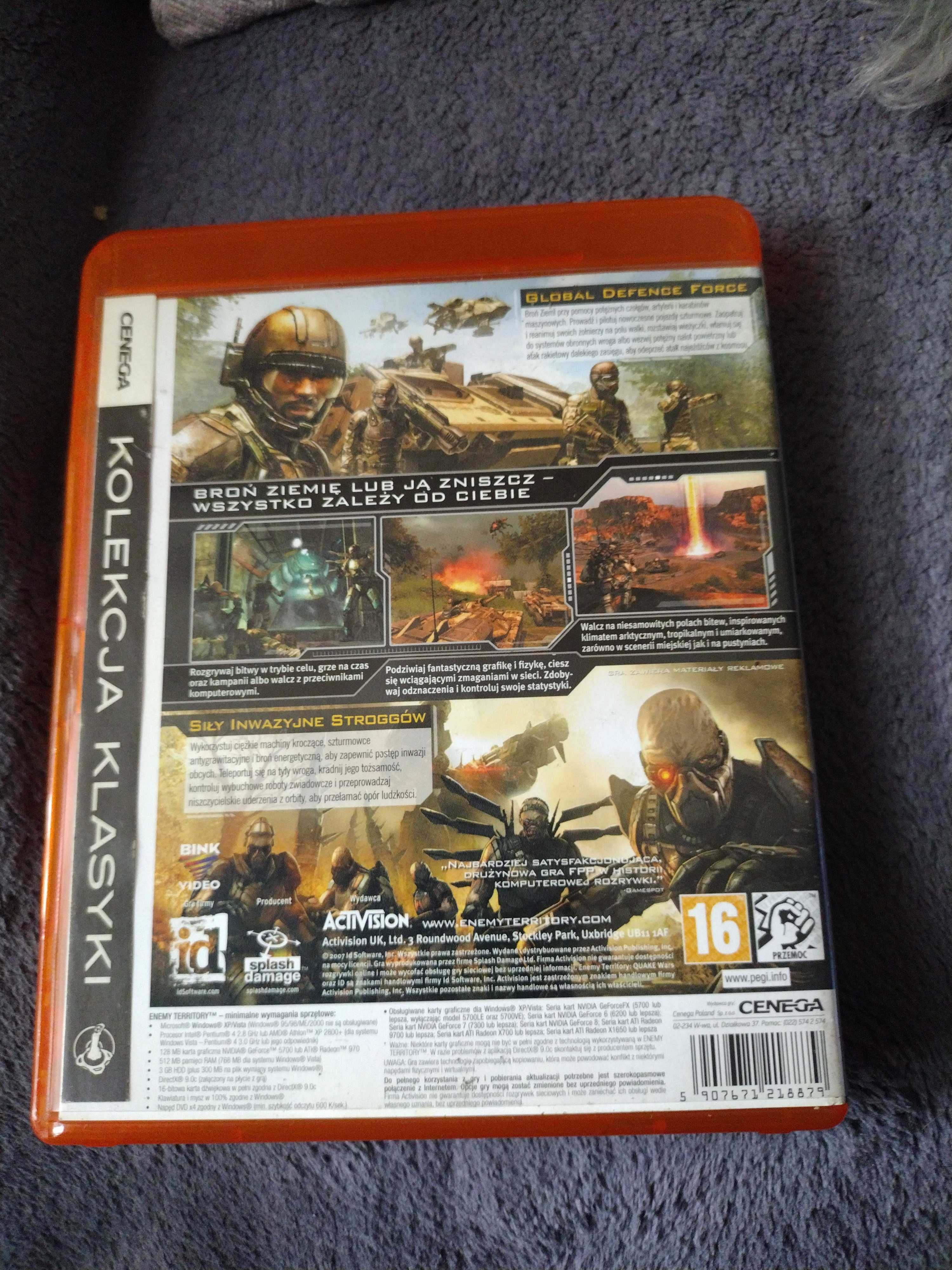 Gra na PC Dvd Rom Enemy Territory Quake Wars
