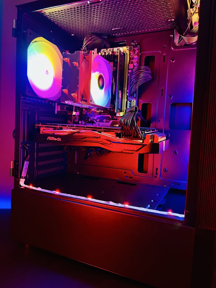 Komputer Do Gier Gamingowy RGB Intel I7 6X3,7Ghz RX6700XT 32GB DDR4 M2