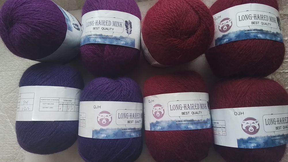 Пряжа нитки нух норки Ангора без додаткової нитки