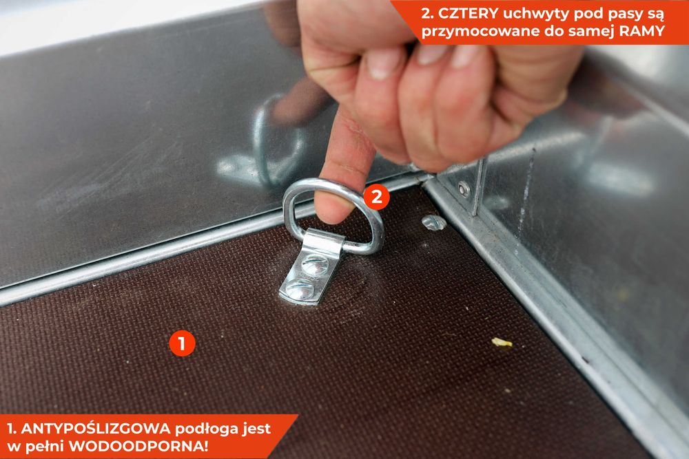 SOLIDNA 232x131x37 spawana przyczepka samochodowa 750 kg 1 oś VESTA
