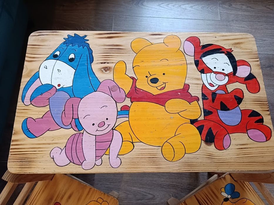 Stolik drewniany dziecięcy Kubuś Puchatek