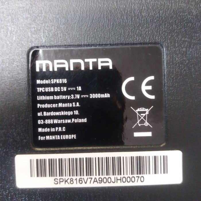Duży Głośnik Bluetooth Manta z radiem i wejściem USB / Polecam /