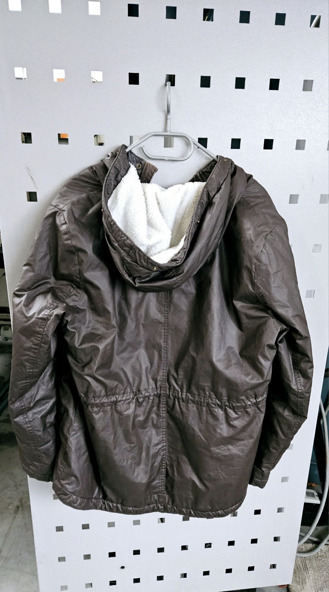 Brązowa kurtka xl kurtka z kapturem 42 parka H&M