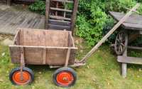 Stary wózek drewniany Donica, Zabawka lub Gospodarczy.
Wózek drewniany