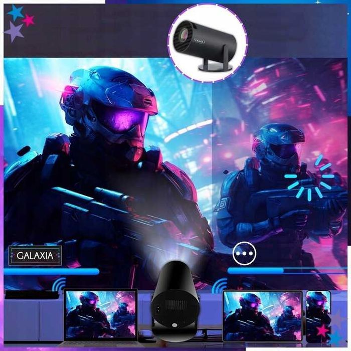 Projektor Rzutnik Mini Przenośny Android LED Wifi Full HD Smart TV