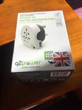 Adaptador USB Mundo para o Reino o Unido (NOVO)