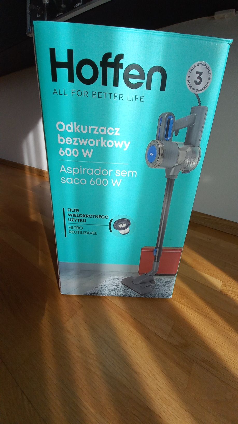 Odkurzacz bezworkowy Hoffen 600 W.