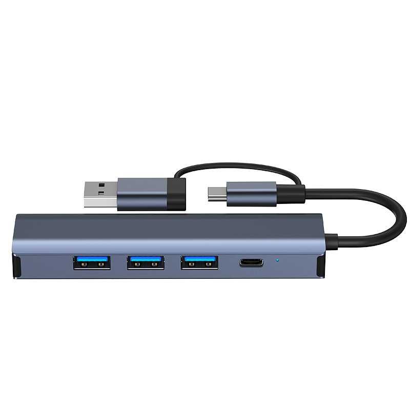 Rozgałęziacz adapter USB HUB przejściówka USB-6w1 3xUSB 3.0 LAN TYP-C