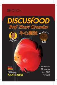 Discusfood Beef Heart Granulat pokarm miks dyskowce EXOTICA DISCUS