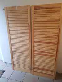 Drzwi żaluzjowe drewniane do szafy